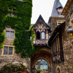 A closeup shot of Cochem streets in Germany