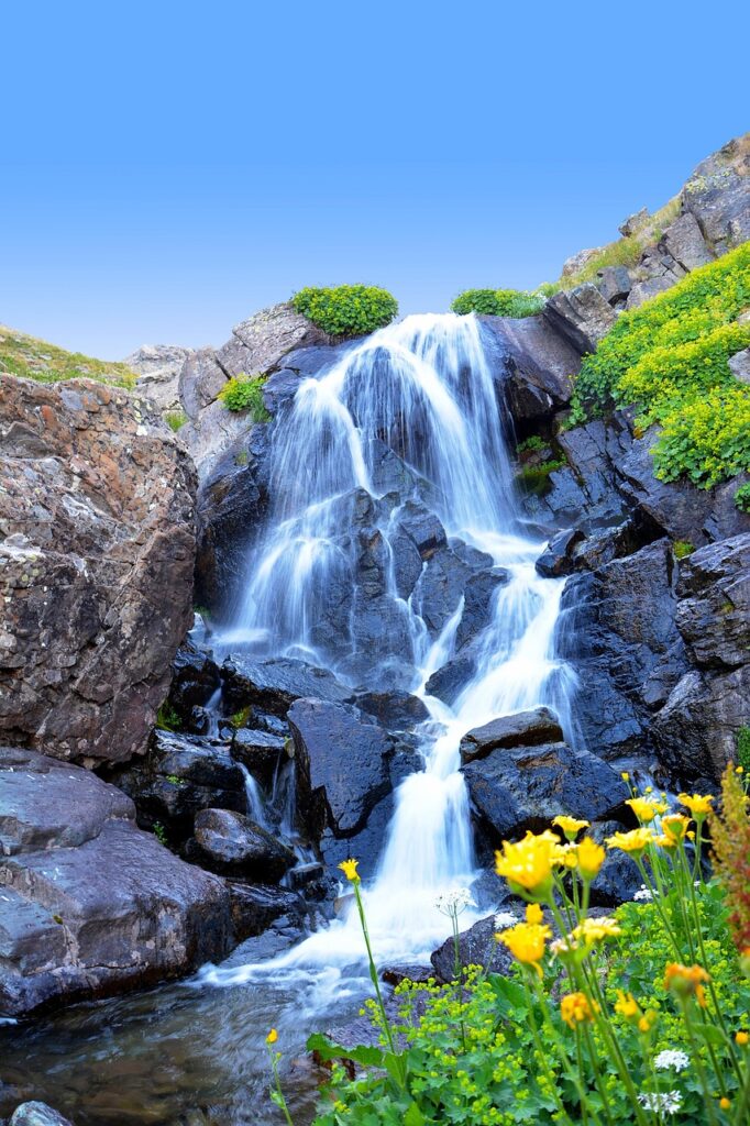 nature, view, kaçkars, landscape nature, sky, grass, blue sky, sky background, mountain, beautiful flowers, green, peace, pasture, cloudy, goal, rocks, blue, plateau, high, outdoor, mountains, plateaus, natur, top, flower background, flower wallpaper, fog, rize, from gateway, gezi, environment, summer, holiday, clouds, background, white clouds, atmosphere, great, beautiful, unbelievable, daytime, season, beautiful wallpaper, vibrant color, spring flowers, desktop image, flowers, natural life, purple, yellow flowers, dd, river, the fish, trip, stones, valley, cascade, waterfall, iphone wallpaper